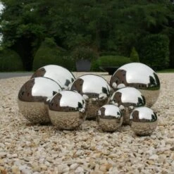 Tuin Serie Winkel 15 Heksenbollen Inox - Set Van 8 Stuks