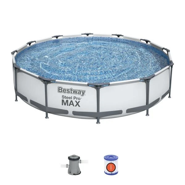 Bestway zwembad Steel Pro Frame Pool - Ø 366 × 76 cm Bestway Zwembad Steel Pro Frame Pool - Ø 366 × 76 Cm -Tuin Serie Winkel 1651140555 3 600