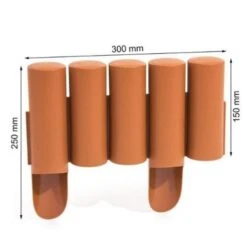 Borderrand Palissade Terracotta - 240 Cm -Tuin Serie Winkel borderrand terracotta 24 m 1484062211 2 600
