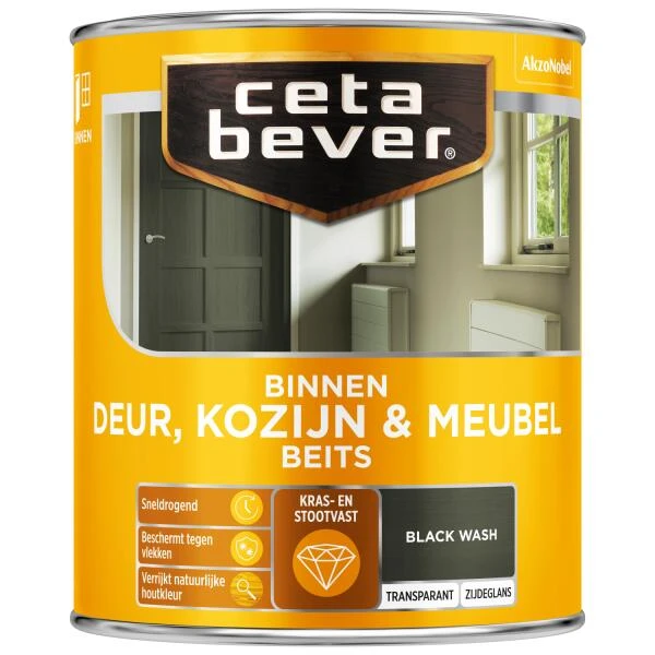 Cetabever Binnenbeits Deur, Kozijn & Meubel Transparant Zijdeglans, Black Wash - 750 Ml -Tuin Serie Winkel cetabever binnenbeits deur kozijn meubel transparant zijdeglans black wash 750 ml 1602055982 31 600
