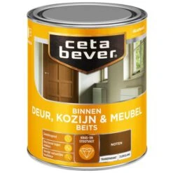Cetabever Binnenbeits Deur, Kozijn & Meubel Transparant Zijdeglans, Noten - 750 Ml