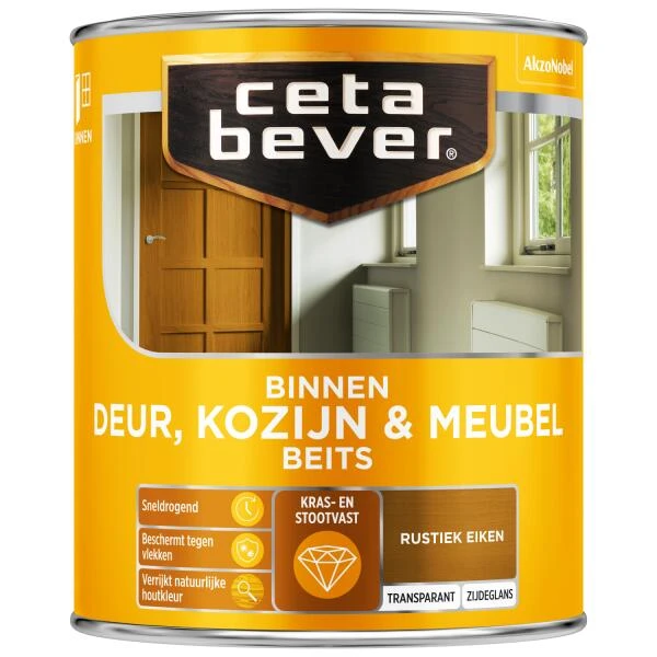 Cetabever Binnenbeits Deur, Kozijn & Meubel Transparant Zijdeglans, Rustiek Eiken - 750 Ml -Tuin Serie Winkel cetabever binnenbeits deur kozijn meubel transparant zijdeglans rustiek eiken 750 ml 1602055982 37 600