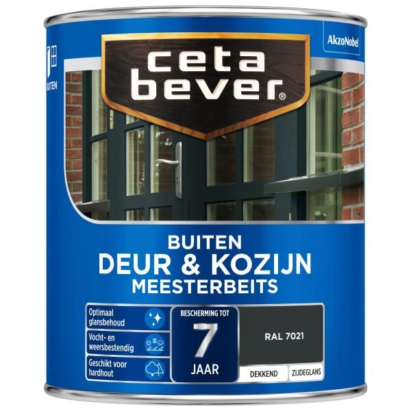 Cetabever Meesterbeits Deur & Kozijn Dekkend, Ral 7021 - 750 Ml -Tuin Serie Winkel cetabever meesterbeits deur kozijn dekkend ral 7021 750 ml 1602055982 62 600