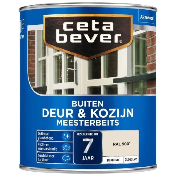 Cetabever Meesterbeits Deur & Kozijn Dekkend, Ral 9001 - 750 Ml -Tuin Serie Winkel cetabever meesterbeits deur kozijn dekkend ral 9001 750 ml 1602055982 69 600