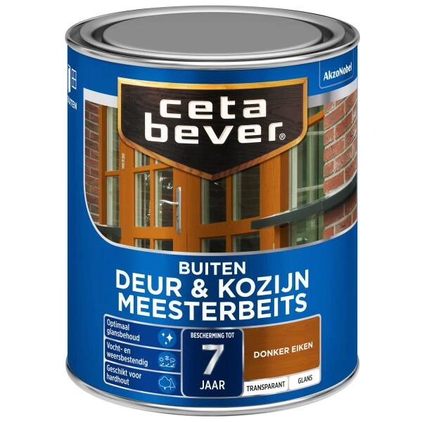 Cetabever Meesterbeits Deur & Kozijn Transparant Glans, Donker Eiken - 750 Ml -Tuin Serie Winkel cetabever meesterbeits deur kozijn transparant glans donker eiken 750 ml 1602055982 80 600