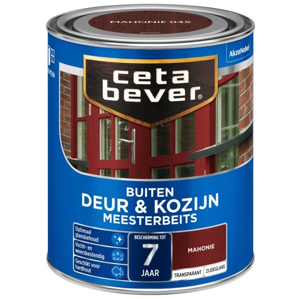 Cetabever Meesterbeits Deur & Kozijn Transparant Zijdeglans, Mahonie - 750 Ml -Tuin Serie Winkel cetabever meesterbeits deur kozijn transparant zijdeglans mahonie 750 ml 1602055982 91 600
