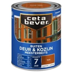 Cetabever Meesterbeits Deur & Kozijn Transparant Zijdeglans, Teak - 750 Ml