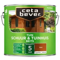 Cetabever Tuinbeits Schuur & Tuinhuis Transparant, Teak - 2,5 L