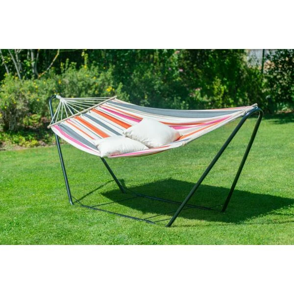 LA SIESTA Standaard Chillounge Zwart - Eenpersoonshangmat -Tuin Serie Winkel chillounge black powder coated steel stand for single hammocks 1609770161 833 600