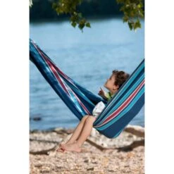 LA SIESTA Tweepersoonshangmat Currambera - Bosbesblauw -Tuin Serie Winkel currambera blueberry cotton double classic hammock 1609770126 290 600