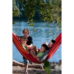LA SIESTA Tweepersoonshangmat Currambera - Kersenrood -Tuin Serie Winkel currambera cherry cotton double classic hammock 1609770125 267 600