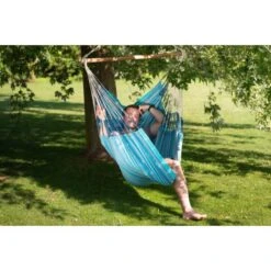 LA SIESTA Hangstoel Habana Kingsize - Azure -Tuin Serie Winkel habana azure organic cotton kingsize hammock chair 1609770142 524 600