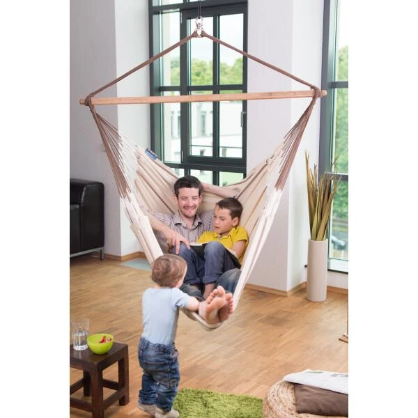 LA SIESTA Hangstoel Habana Kingsize - Nougat -Tuin Serie Winkel habana nougat organic cotton kingsize hammock chair 1609770145 628 600
