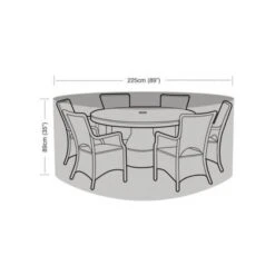 Hoes Voor Tuinmeubelen - Ronde Tafel + 6 Stoelen