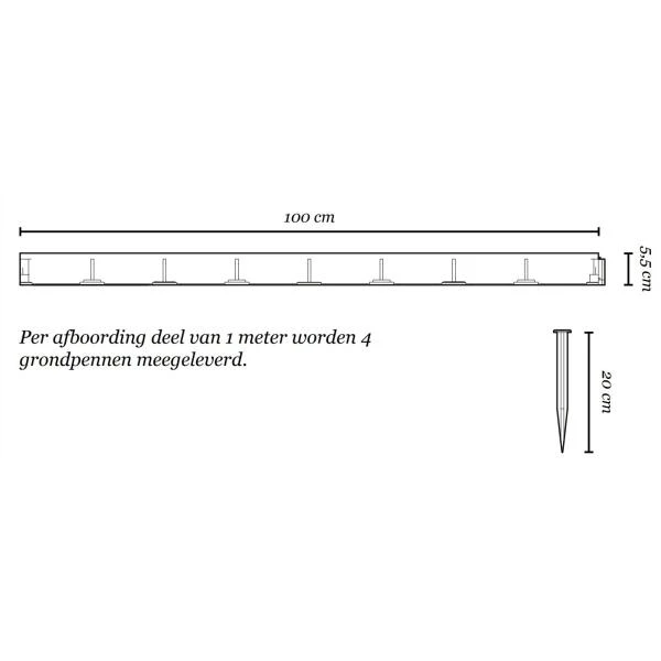 Kantopluiting Multi-Edge FLEX - 200 cm × hoogte 5,5 cm Kantopluiting Multi-Edge FLEX - 200 Cm × Hoogte 5,5 Cm -Tuin Serie Winkel multiedge flex 200 cm 1556090101 5 600