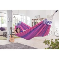 LA SIESTA Eénpersoonshangmat Orquídea - Paars -Tuin Serie Winkel orqudea purple cotton single classic hammock 1609770119 126 600