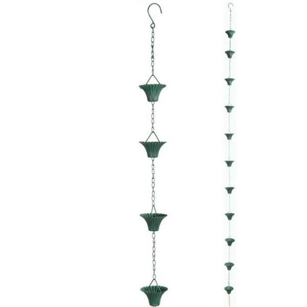 Regenketting groen met 12 emmertjes ESSCHERT DESIGN Regenketting Groen Met 12 Emmertjes -Tuin Serie Winkel regenketting groen 1506599228 1 600
