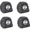 Rotslicht Graniet Solar - Set Van 4 Stuks