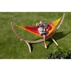 LA SIESTA Eénpersoonshangmat Sonrisa Outdoor - Mandarijn -Tuin Serie Winkel sonrisa mandarine single classic hammock outdoor 1609770115 20 600
