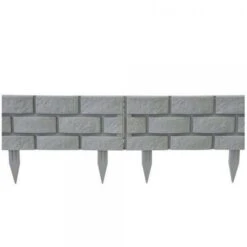 Tuinboord Baksteenmotief - Ca. 170 Cm - Set Van 4 Stuks 4 Tuinboord Baksteenmotief - Ca. 170 Cm - Set Van 4 Stuks -Tuin Serie Winkel tuinafboording koppelbaar kunststof 1484061288 2 600