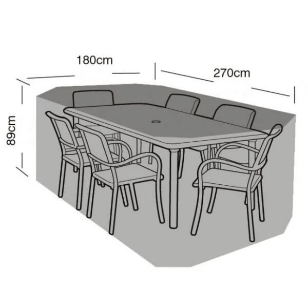 Hoes voor tuinmeubelen - rechthoekige tafel + 6 stoelen Hoes Voor Tuinmeubelen - Rechthoekige Tafel + 6 Stoelen -Tuin Serie Winkel tuinmeubel beschermhoes t6s 1484062283 1 600