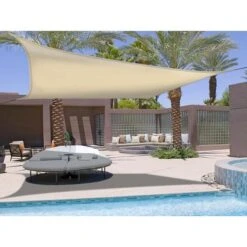 Zonnescherm Schaduwdoek Vierkant - Crème 3,4 × 3,4 M